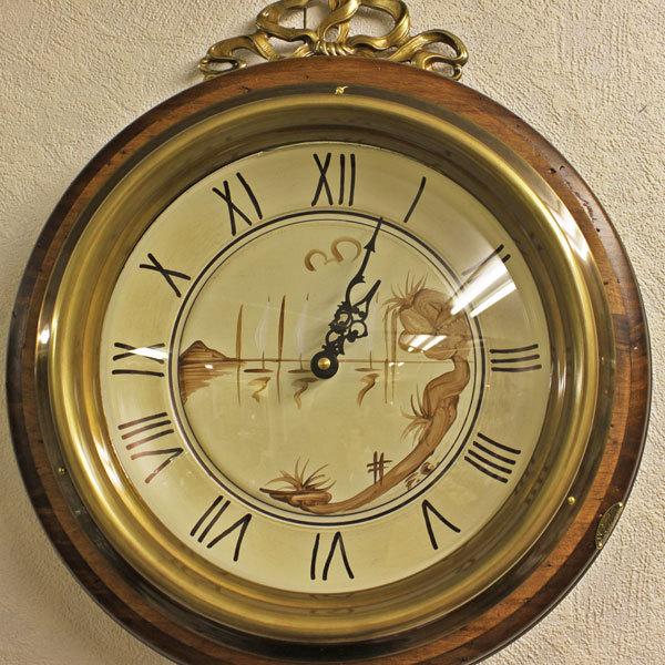 イタリア 壁掛け時計 カパーニ アンティークポプラ ウォールクロック