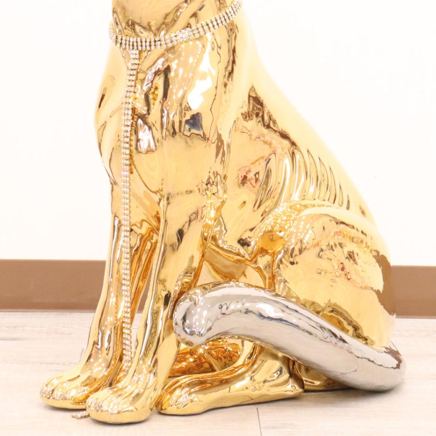 陶器 動物 ヒョウ 置物 イタリア製 豹 レオパード 完成品 ヨーロピアン