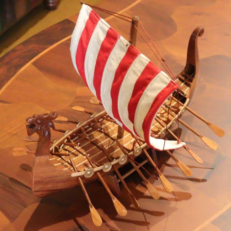 帆船 ヴァイキング号 完成品 帆船模型 アンティーク風 アンティーク