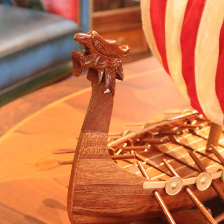 帆船 ヴァイキング号 完成品 帆船模型 アンティーク風 アンティーク