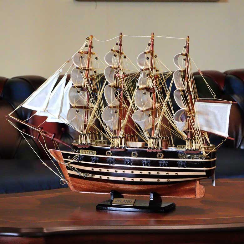 帆船 ユトランド号 完成品 帆船模型 デンマーク アンティーク風
