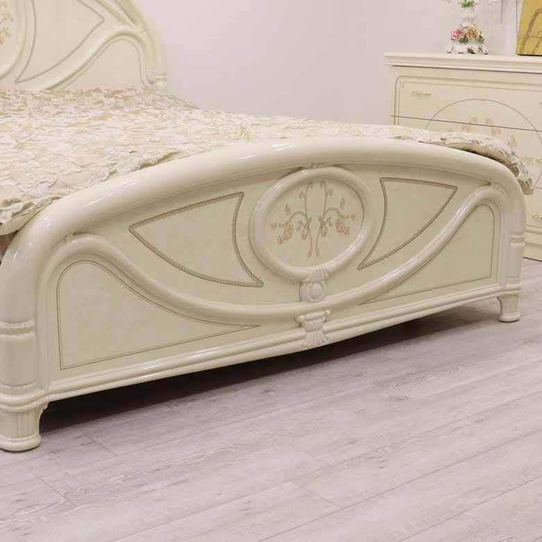 サルタレッリ フローレンス ベッドフレーム クイーンベッド アイボリー