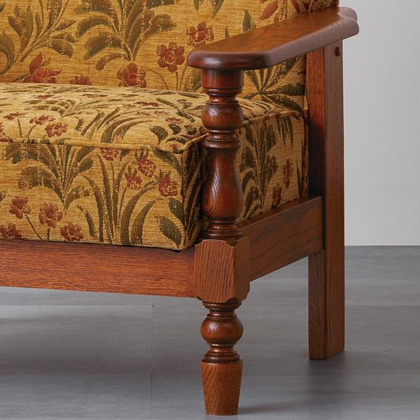 カントリーハウス 2人がけソファ W150cm サロン オーク材 天然木使用