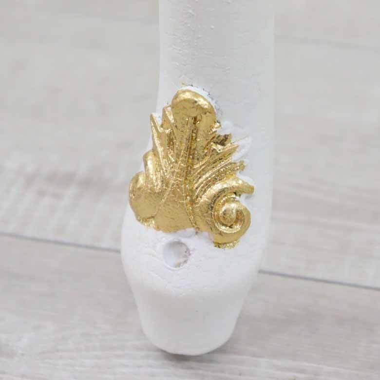 ロココ ネストテーブル 猫脚 サイドテーブル 白家具 ロココ調