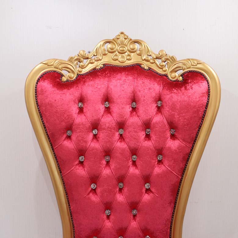 女王様の椅子 クイーン チェア レッド ゴールド アンティーク