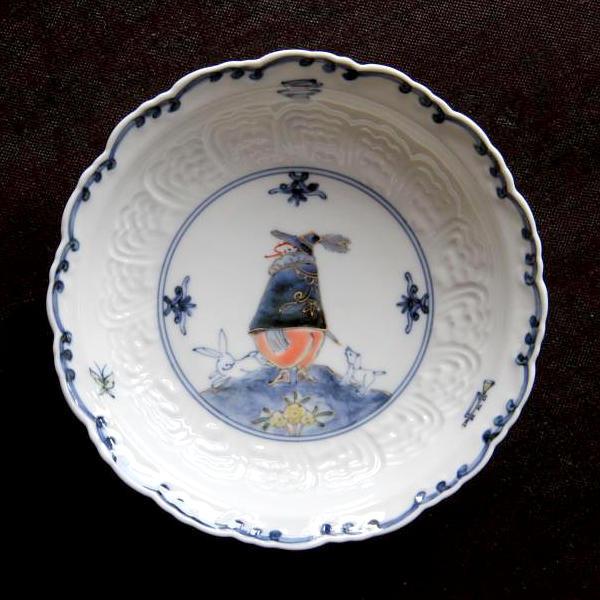 九谷焼 山本長左【宮内庁御用達】九谷焼5号ケーキ皿 異邦人 オレンジ