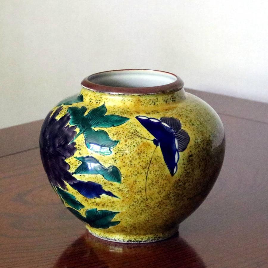 山岸政山 九谷焼6.6号 花瓶 吉田屋牡丹 : 北山堂 - 通販 - Yahoo