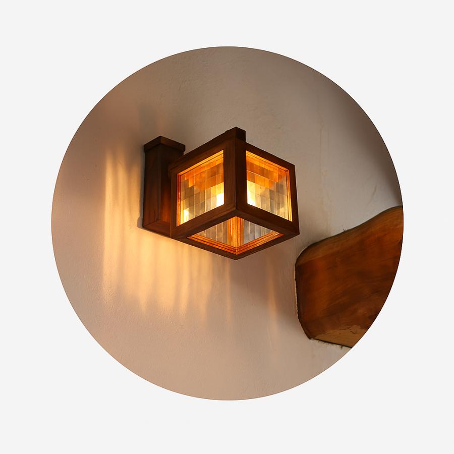 ブラケットライト 木 壁掛け灯 おしゃれ 階段 led ガラス Houzeクロス