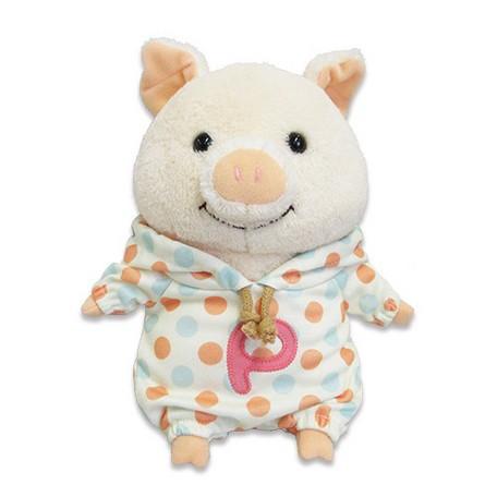 ブタ ぬいぐるみ ぷーとん Sサイズ ドットパーカー 内藤デザイン研究所