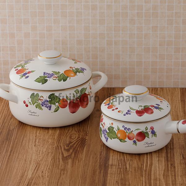 ホーロー 送料無料 琺瑯 ほうろう 富士ホーロー 16cm 片手鍋