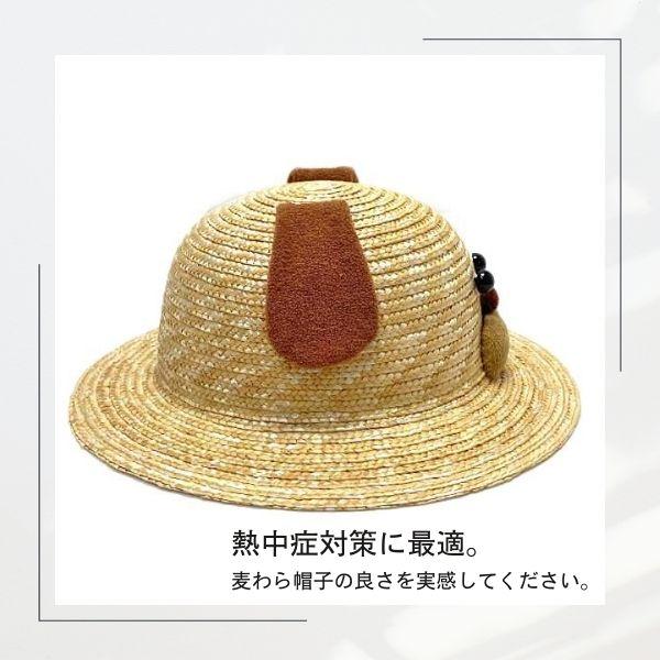 田中帽子 動物帽子 52cm 日本製 あご紐付き お耳付き ネコ イヌ クマ