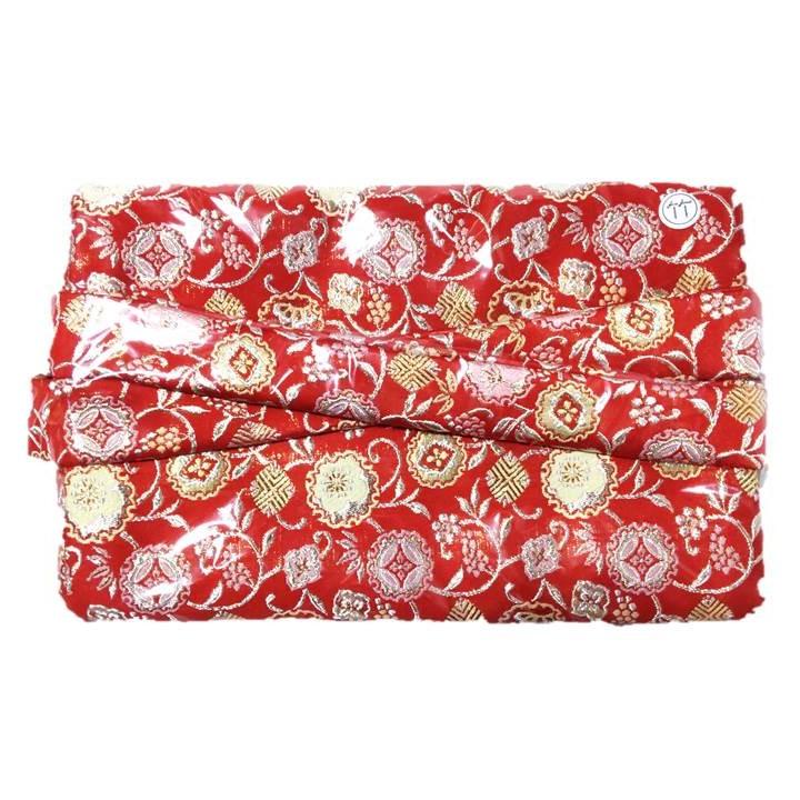 ◇錦ゆたん [赤色 花柄 竹] 十三絃用 油単 琴用 箏用 琴カバー 覆い