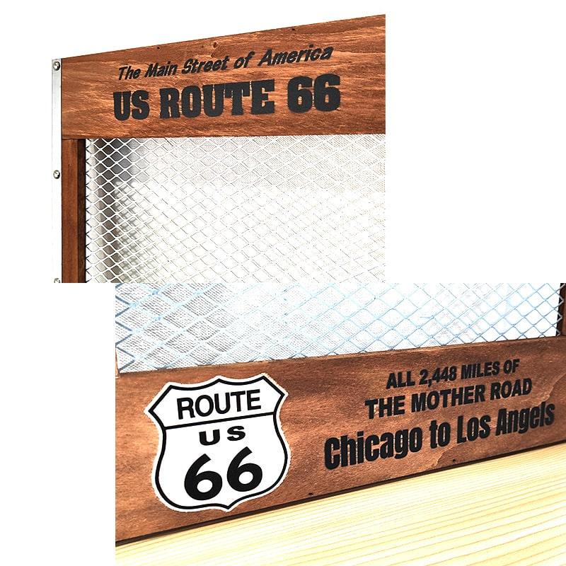 アメリカン レトロ ディスプレイボード DIY ルート66 木製 工具掛け