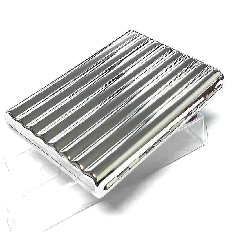シガレットケース 16本 85mm コンパクト タバコケース Sニッケル