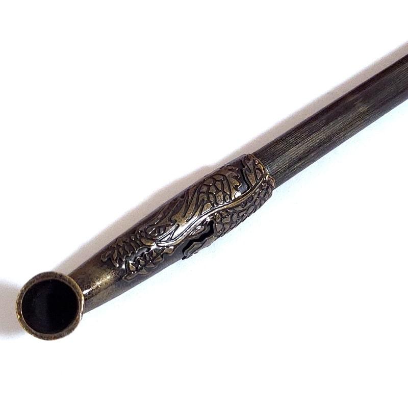 浅草煙管昇り龍古美七寸 喫煙具 TSUGE 煙管 ドラゴン 竜 キセル 天然竹