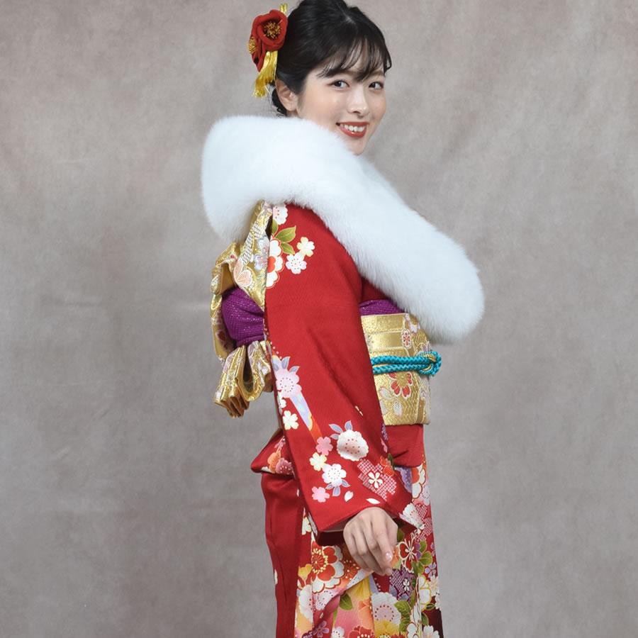 成人式 ショール 日本製 フォックス 振袖 着物 和装 晴れ着 ファー