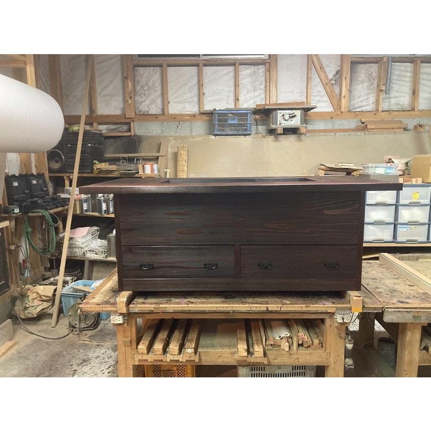 箱型ダイニング囲炉裏テーブル 1800x900 3点セット テーブルサイズ