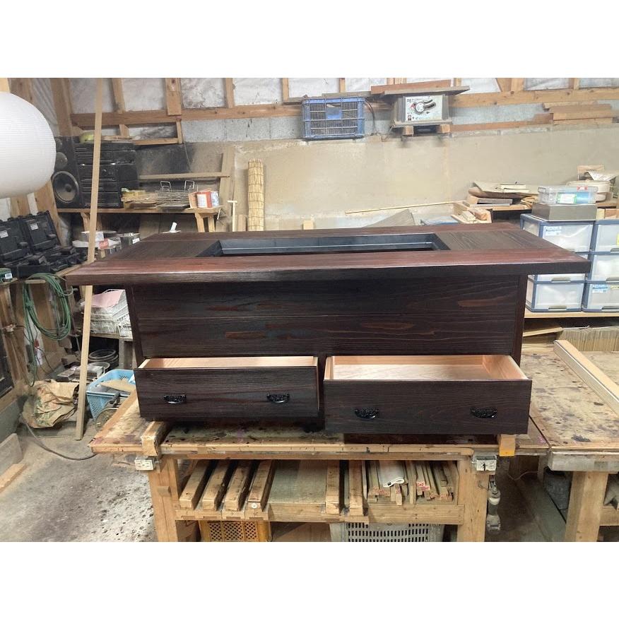 箱型ダイニング囲炉裏テーブル 1800x900 3点セット テーブルサイズ