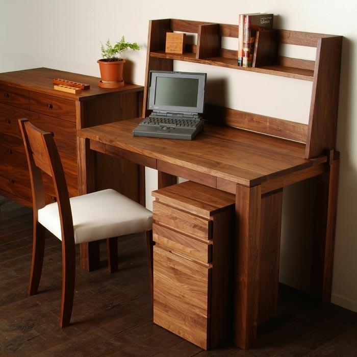 書斎デスク 120×60 パソコンデスク 書斎机 ワークデスク 木製 国産