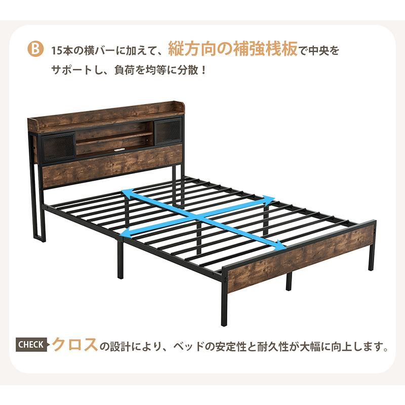 ベッドフレーム ベッド セミダブルベッド パイプベッド ベットフレーム
