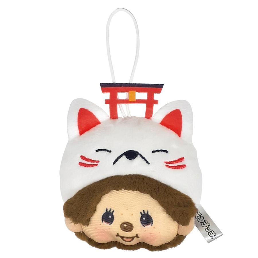 ご当地 モンチッチ フェイスマスコット 京都限定 白キツネ Monchhichi