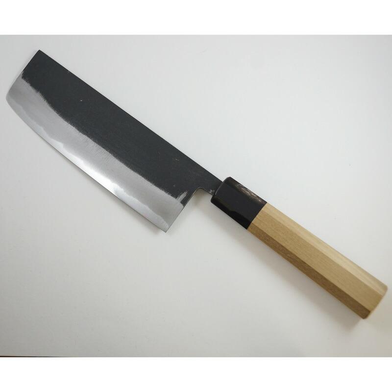 堺箱八 菜切包丁 165mm 黒打ち仕上げ 黒打包丁 白二鋼 白紙2号 堺打