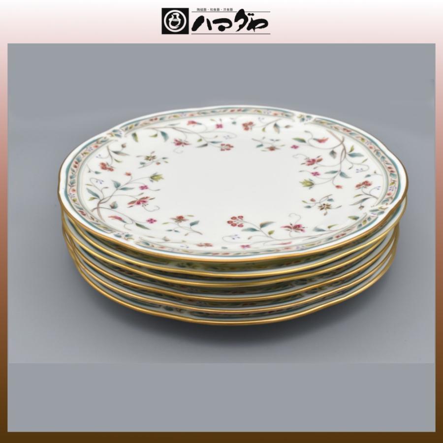 ノリタケ ボーンチャイナ 花更紗 ミート皿 6枚セット 在庫限り item no