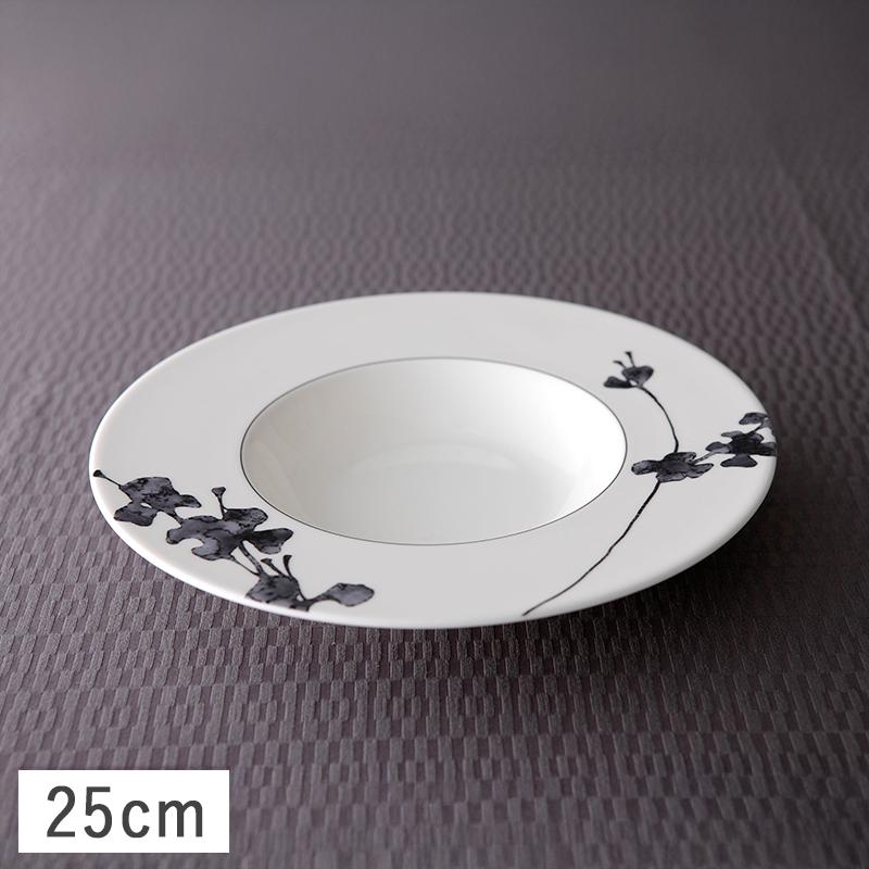 NARUMI ナルミ 食器 皿 大皿 深皿 ワイドリムスープ皿 25cm 花柄