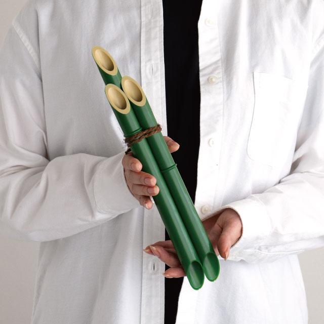 門松用竹 3本組 中 プラスチック製 1〜3個までレターパックプラスで