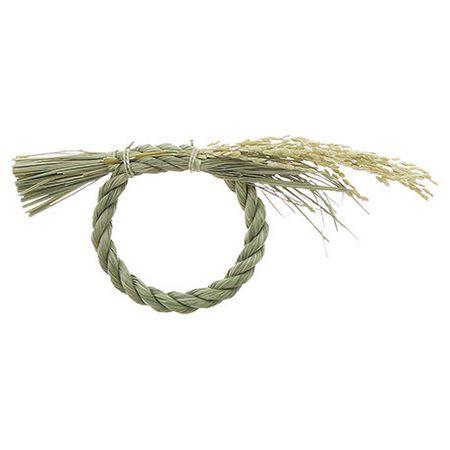 松村工芸 いわみ稲わらリース穂付12 25-1112-0 しめ縄 正月飾り しめ縄