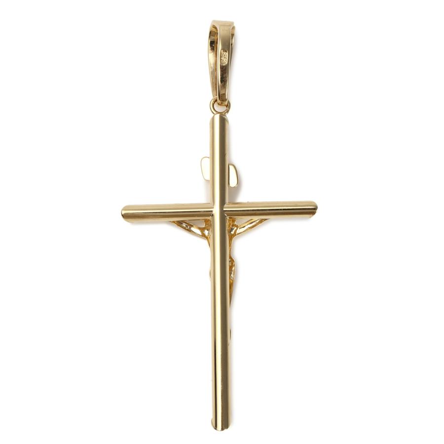 K18 18金 十字架 ゴールド クロス キリスト ペンダントトップ メンズ