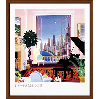 トーマスマックナイトの絵画 おしゃれな額入りポスター 「レイクショア
