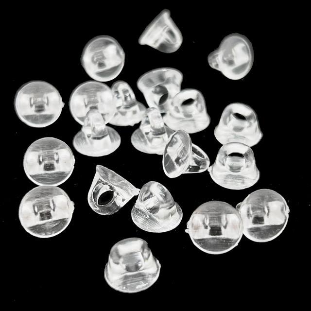 ボタン足 20個セット 8mm 10mm 透明 貼り付け 足つき ボタン ヘアゴム