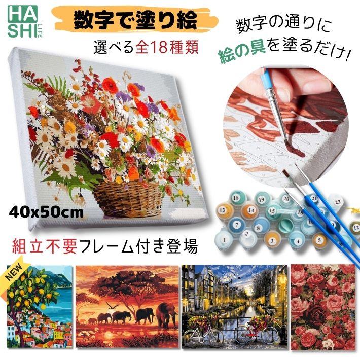 ペイントバイナンバー 大人の塗り絵 油絵 クリスマス フレーム付き