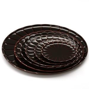 山田平安堂 菊皿 溜（5寸） 香典返し/引き出物/ギフト/漆器/漆塗り/皿