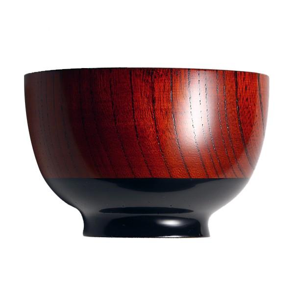 山田平安堂 汁椀 塗分 あかね/黒 お椀/漆塗り/木製 : 漆器 山田平安堂