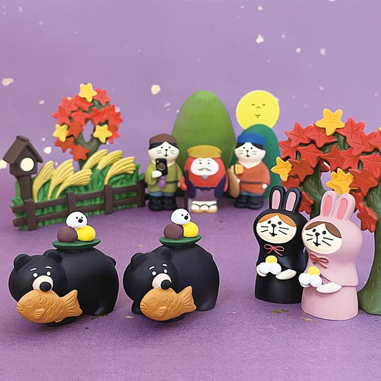 DECOLE（デコレ） コンコンブル ねこずきん お月見うさぎ 紫 2022 お月