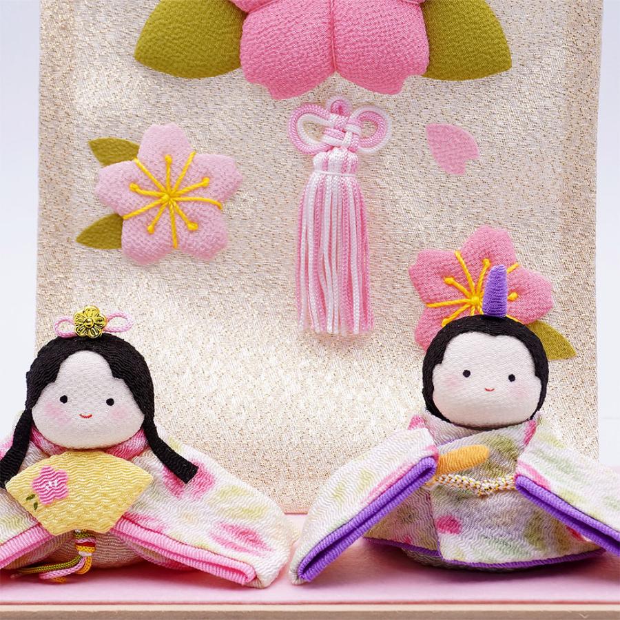 リュウコドウ リュウコドウ（龍虎堂）ぽてりひな2人（麻の葉）桜几帳