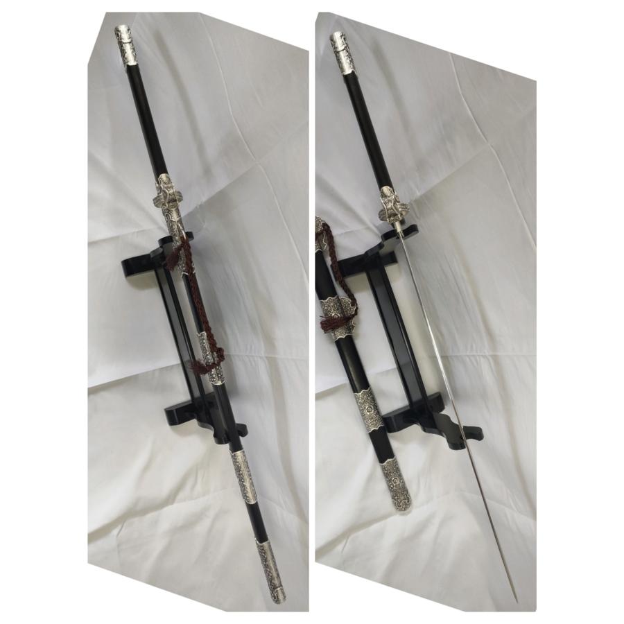 銀牡丹装唐大刀 アルミ合金刀身 模造刀 中国剣 古代日本刀 : 張安堂