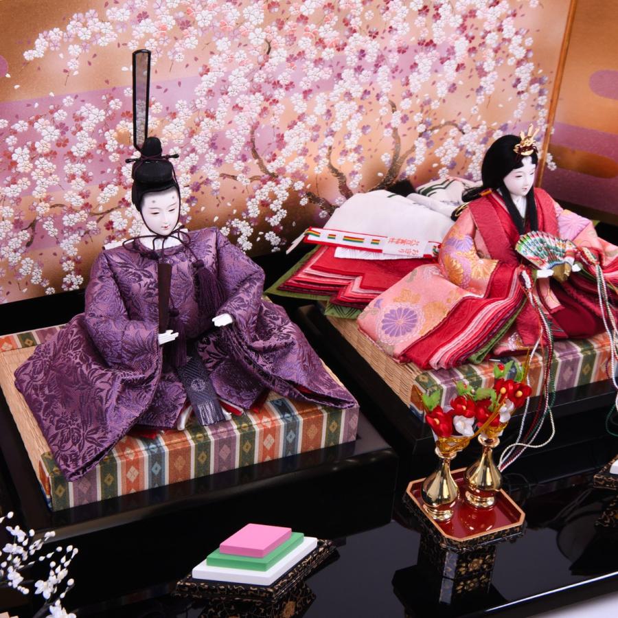 ひな人形 三五 親王飾り 有職正絹 清水久遊 割り毛 送料無料 : 人形の