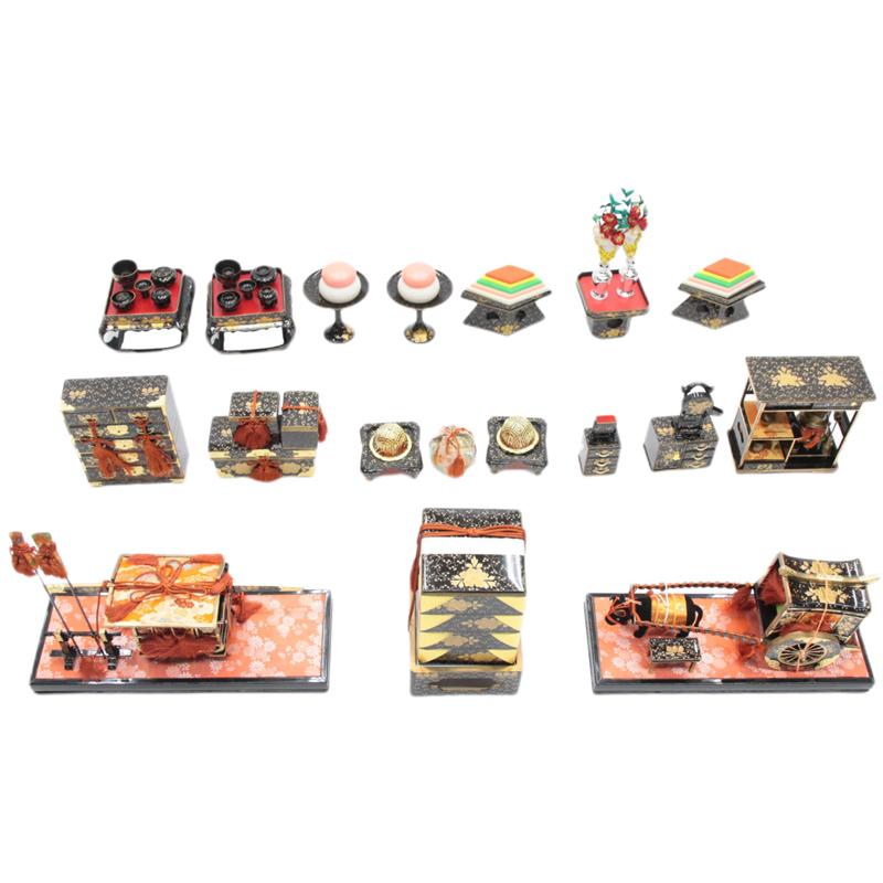 アウトレット品 雛道具お道具セット 九品 45号 お雛道具揃 前盛上 掛膳