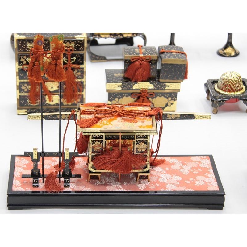 アウトレット品 雛道具お道具セット 九品 45号 お雛道具揃 前盛上 掛膳