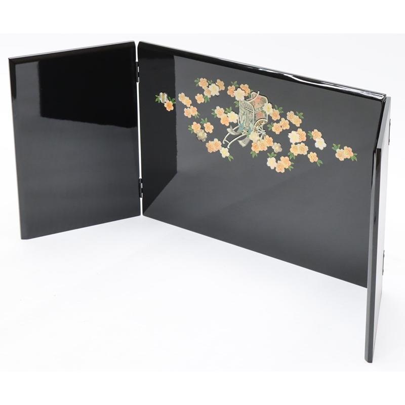 アウトレット品 雛人形三月屏風 屏風のみ 11号 ラデン御所車 22a-ya