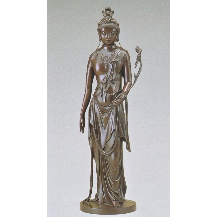 高村光雲の作品／聖観音像 丸台付 明治の巨匠の名作 桐箱付 高岡銅器