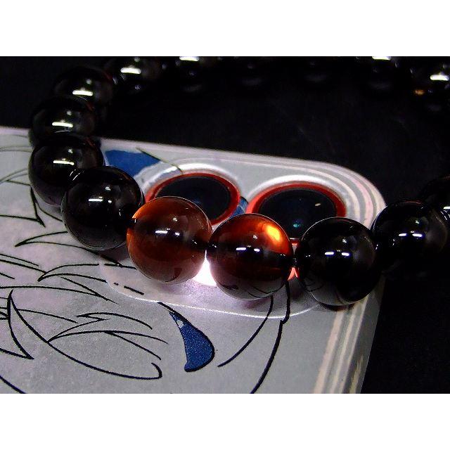 g3-112D モリオン 黒水晶 12mm A ブレスレット 内径調整可能 鑑別済