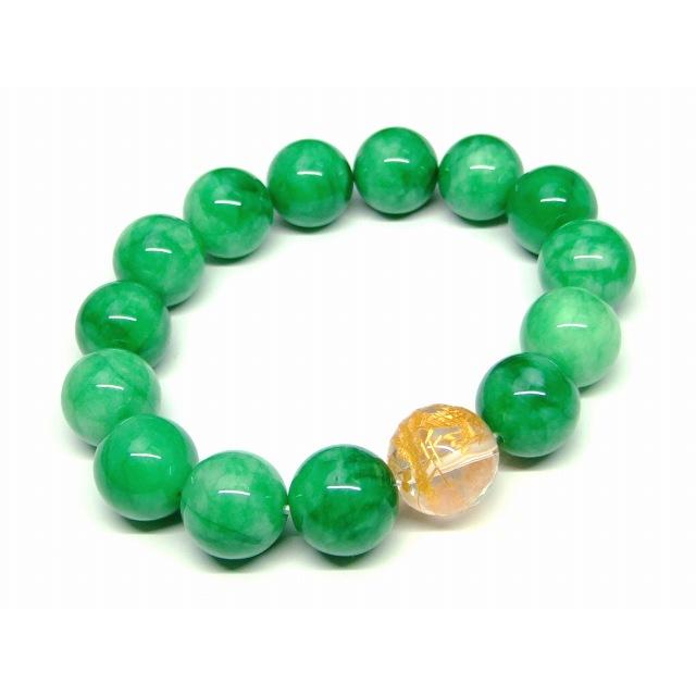 天然石 パワーストーン 57168 今月40%off 白緑翡翠 ヒスイ 水晶 龍彫り