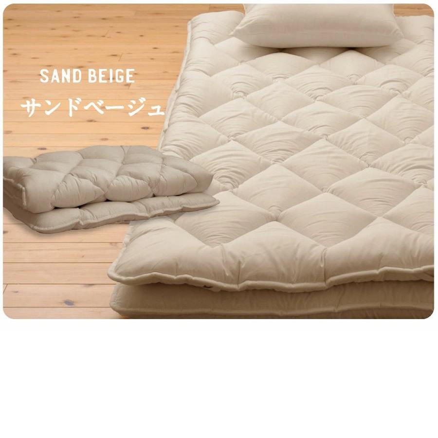 日本製 羊毛100% 超ボリューム 敷きパッド 洗える ダブル国産 羊毛