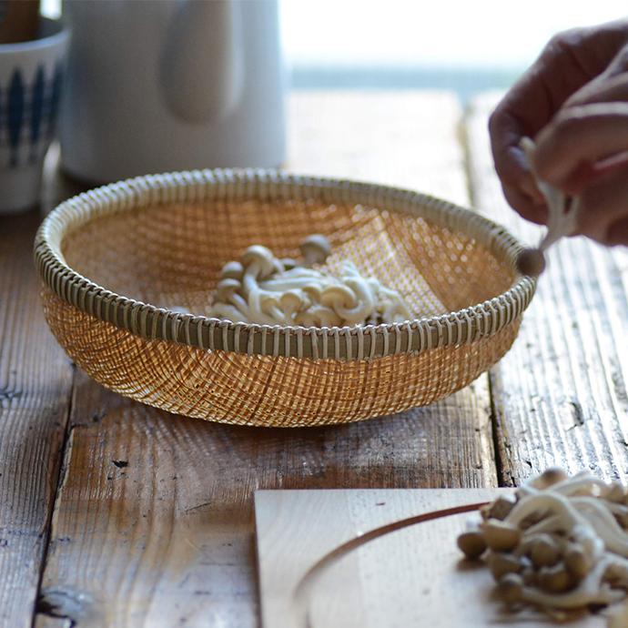 竹ザル 松野屋 深ザル ベトナムザル ざる 竹製 竹細工 天然素材 水切り