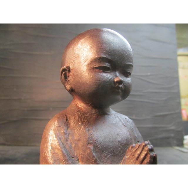 友沢正彦 ブロンズ 「祈り」 地蔵菩薩立像 地蔵尊 仏像 彫刻 : 手作り