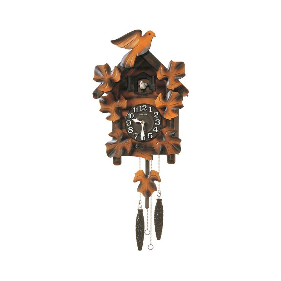 RHYTHM カッコーメイソンR ふいご式カッコー クロック リズム 鳩時計